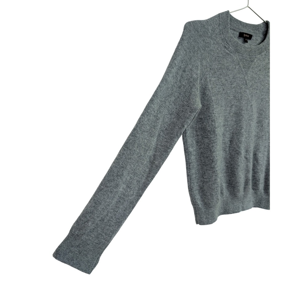 Quince Mongolian Cashmere Sweater Crew Neck Classic Quiet Luxury Heather Gray S - Picture 6 of 7